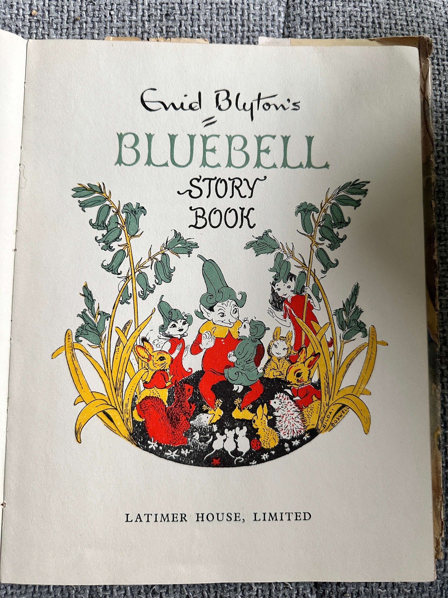 1949 The Bluebell Story Book - Enid Blyton (Grace Lodge Illust) Latimer House