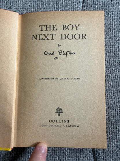 1971 The Boy Next Door (Junior Story Books) Enid Blyton (Gilbert Dunlop illust) Collins - Honeyburn Books (UK)