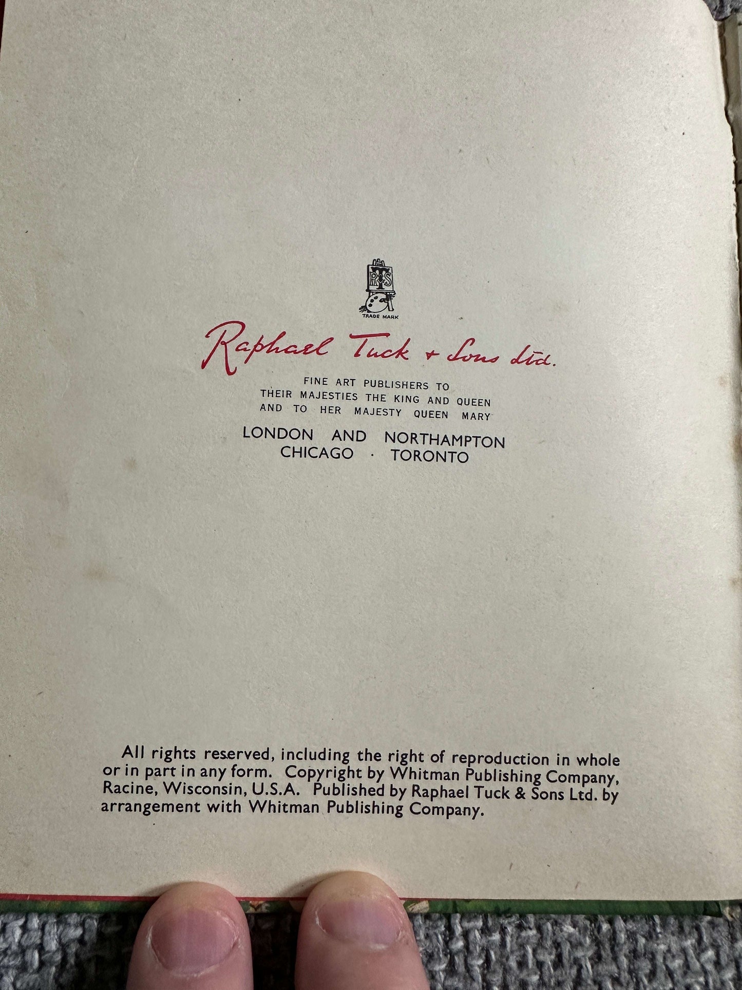 1949 Socks - Betty Molgard Ryan (Florence Sarah Winship Illust) Raphael Tuck & Sons Ltd