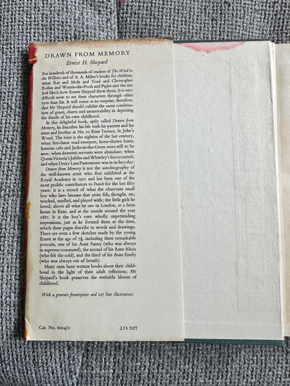1957*1st* Drawn From Memory - Ernest H. Shepard (Methuen & Co Ltd) - Honeyburn Books (UK)