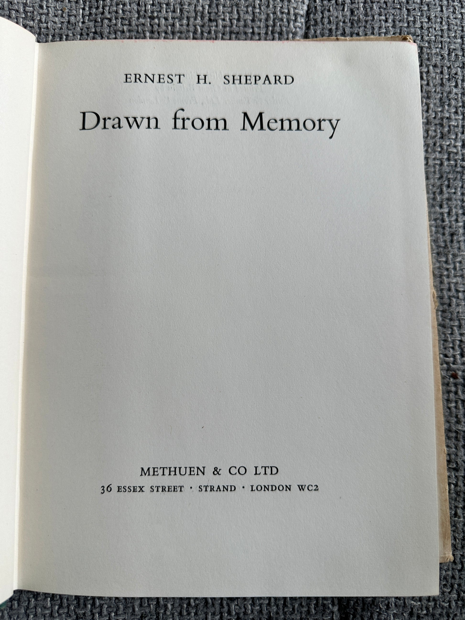 1957*1st* Drawn From Memory - Ernest H. Shepard (Methuen & Co Ltd) - Honeyburn Books (UK)