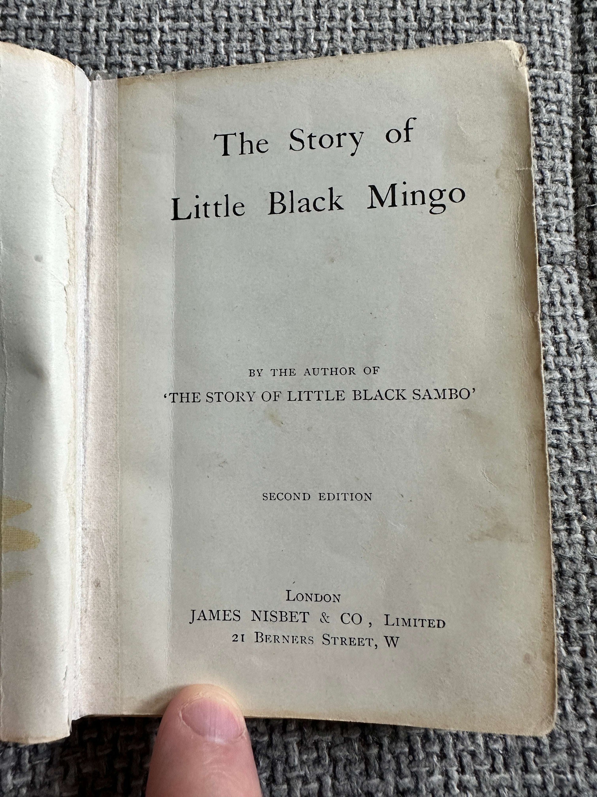 1902 The Story Of Little Black Mingo - Helen Bannerman (James Nisbet & Co Ltd)