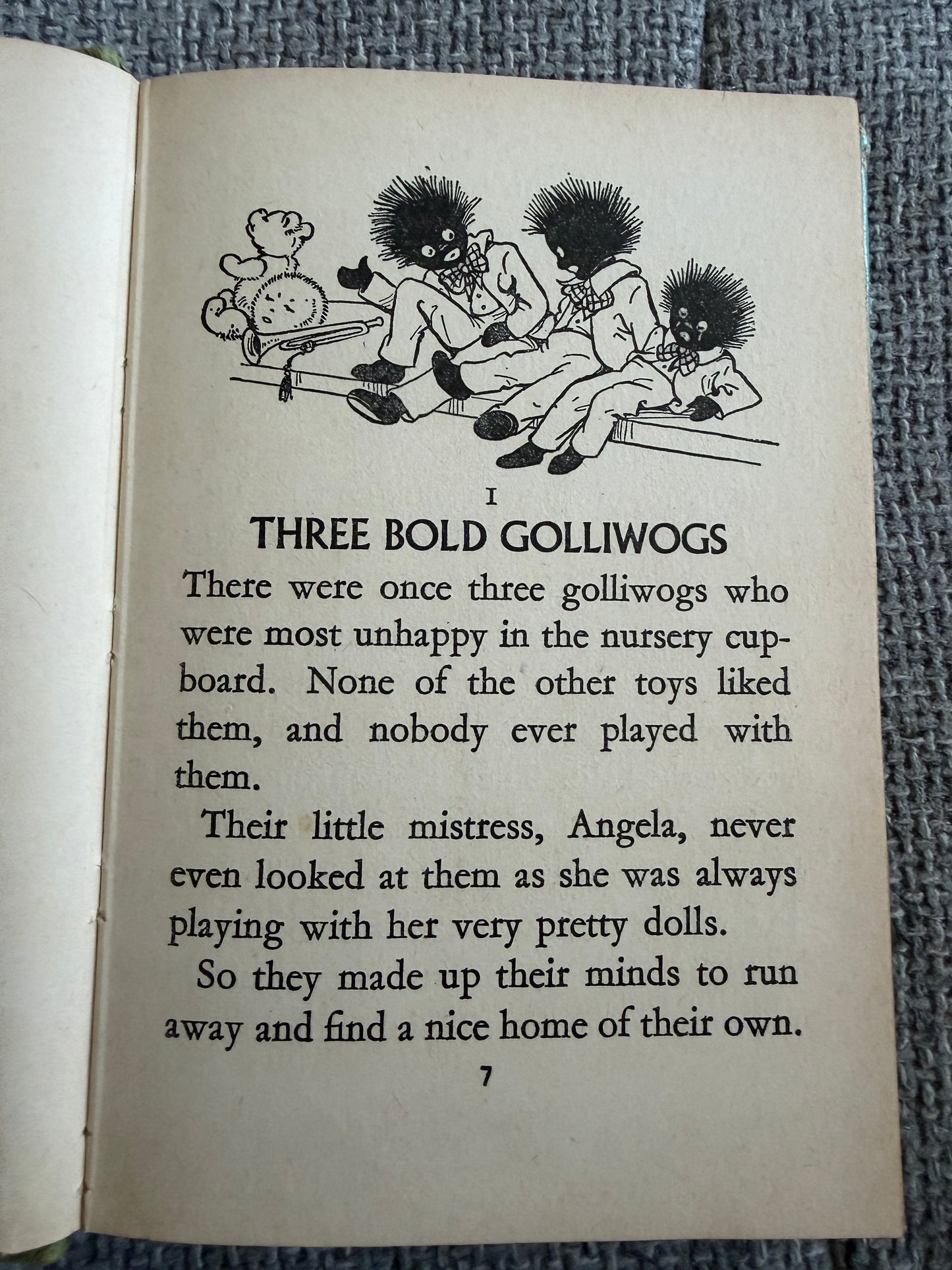 1968 Three Golliwogs Enid Blyton by Rene Cloke - Original Names Dean & Son Ltd