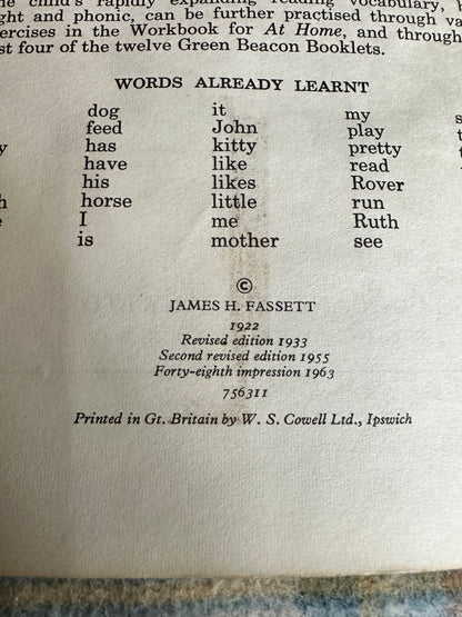 1963 The Beacon Readers Book 1 Part 1 - At Home - James H. Fassett(H. Radcliffe Wilson Illust) Ginn & Co Ltd