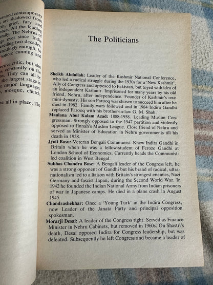 1985*1st* The Nehrus & The Gandhis(An Indian Dynasty)Tariq Ali(Intro by Salman Rushdie)Picador