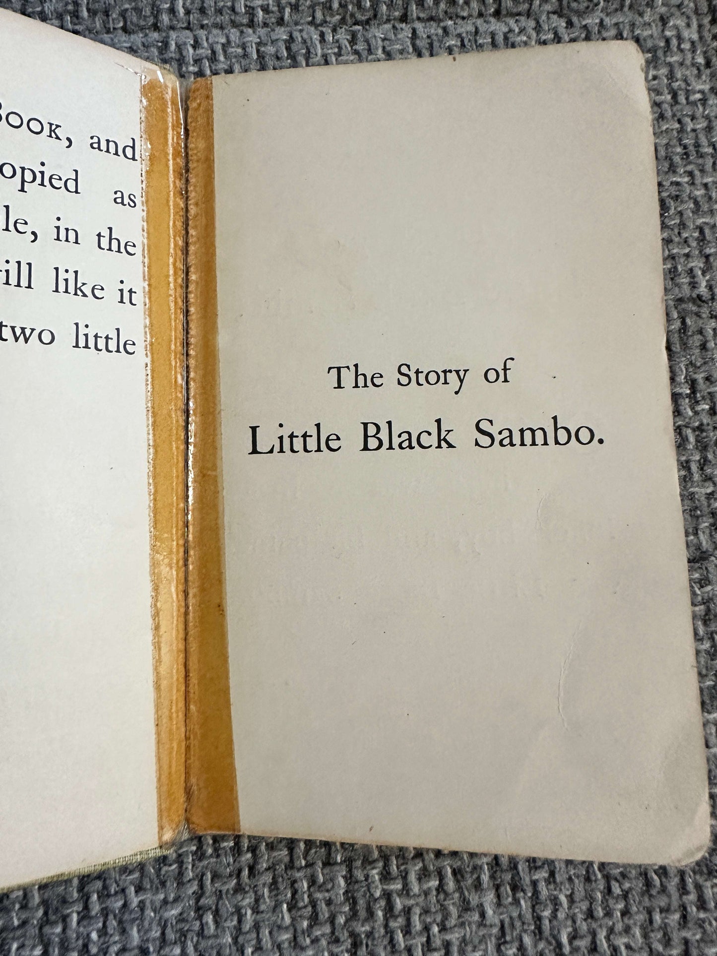 1899 The Story Of Little Black Sambo - Helen Bannerman (Grant Richards)