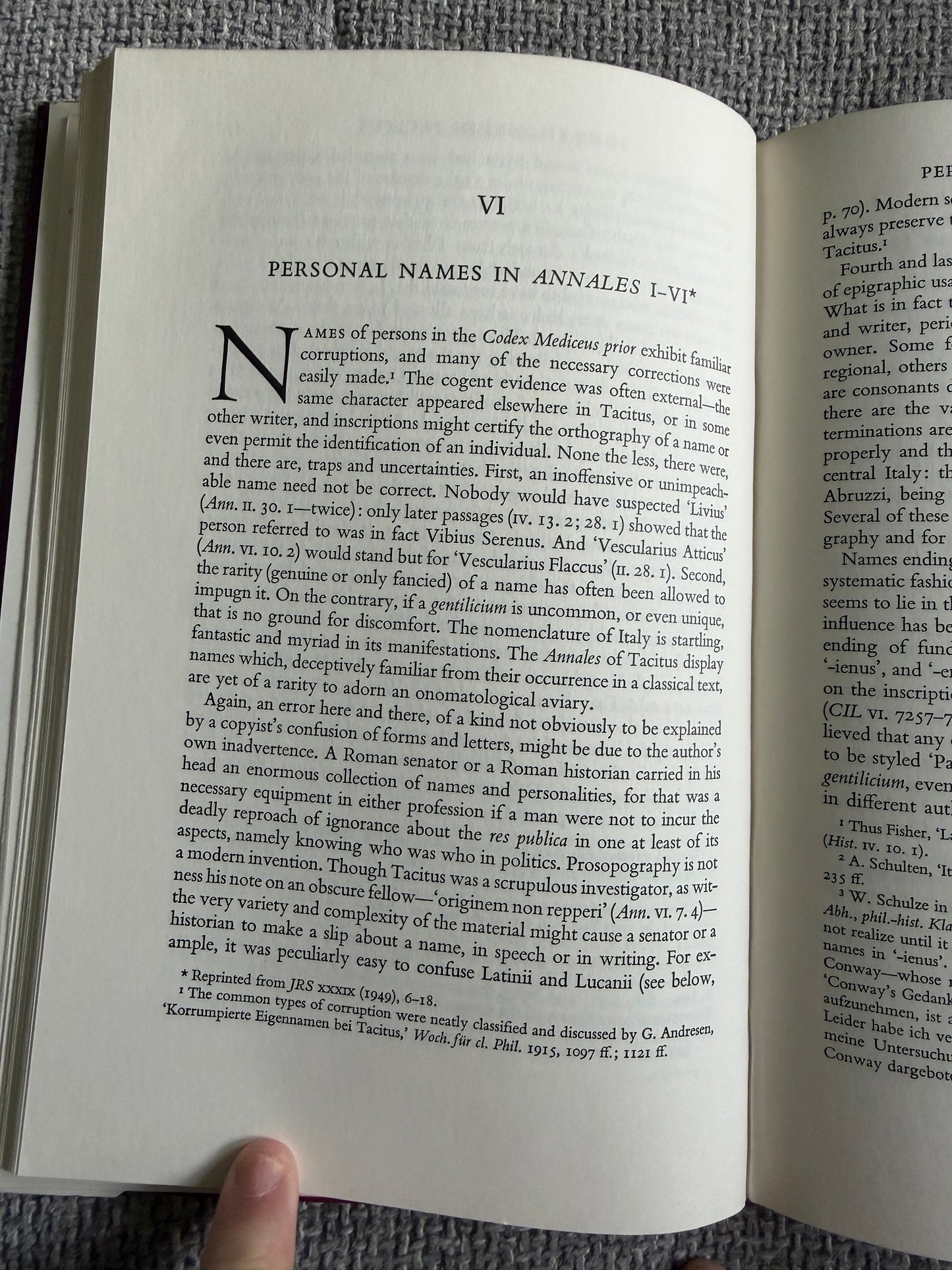 1970*1st* Ten Studies In Tacitus - Sir Ronald Syme (Clarendon Press Oxford)