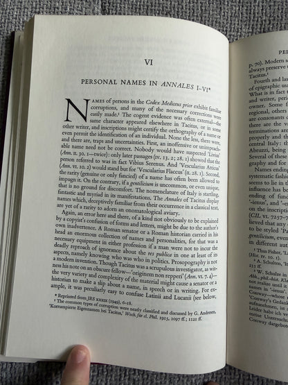 1970*1st* Ten Studies In Tacitus - Sir Ronald Syme (Clarendon Press Oxford)