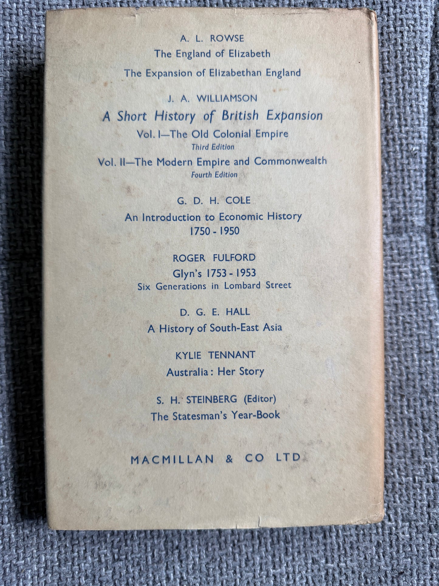 1957 1st Edition English Overseas Trade History During The Centuries of Emergence - G. D. Ramsay (MacMillan)