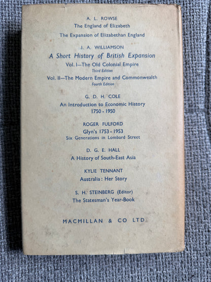 1957 1st Edition English Overseas Trade History During The Centuries of Emergence - G. D. Ramsay (MacMillan)