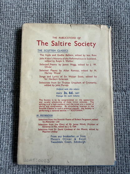 James Hogg Selected Poems 1946 - A Saltire Book from Oliver & Boyd