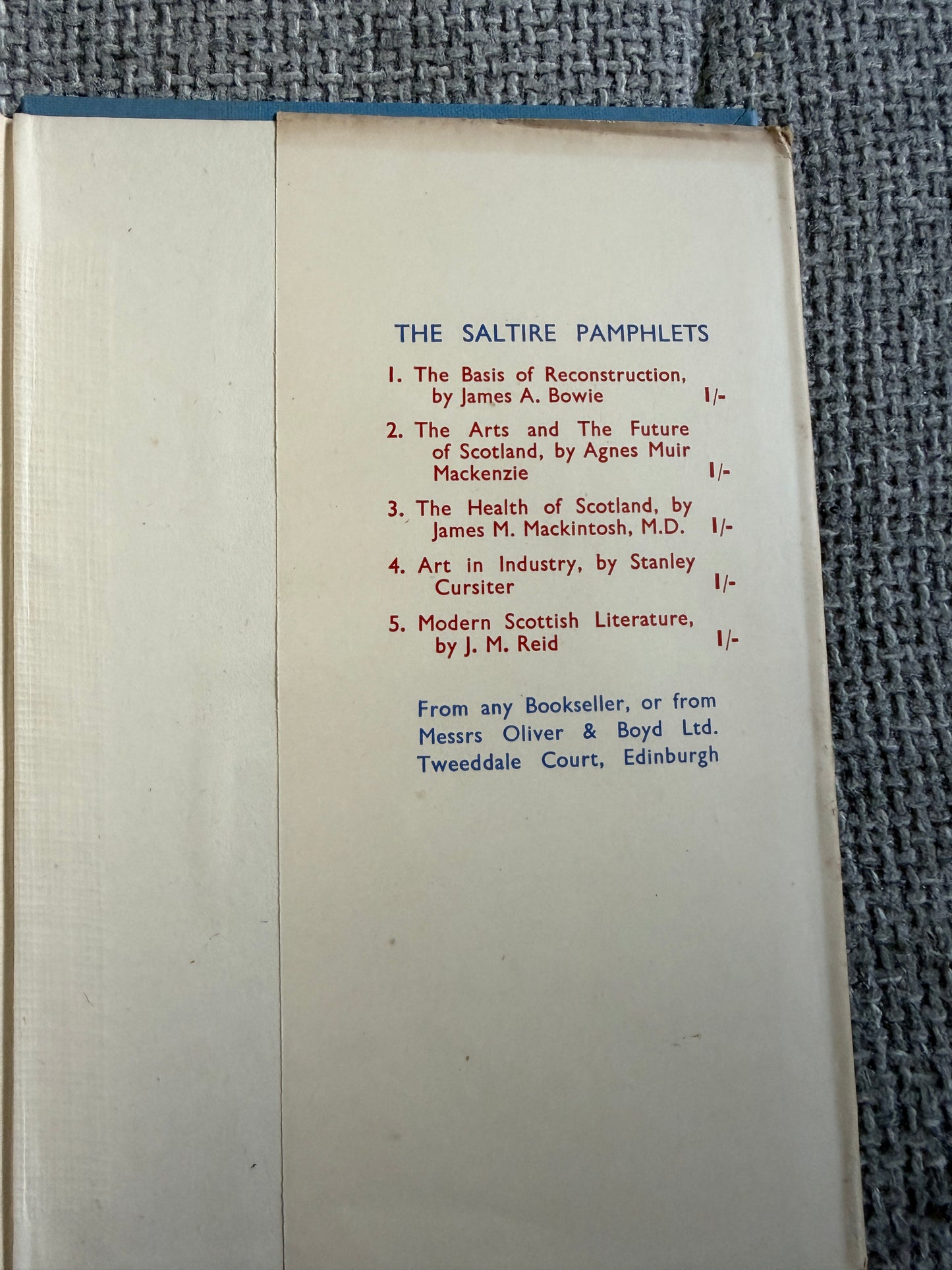 James Hogg Selected Poems 1946 - A Saltire Book from Oliver & Boyd