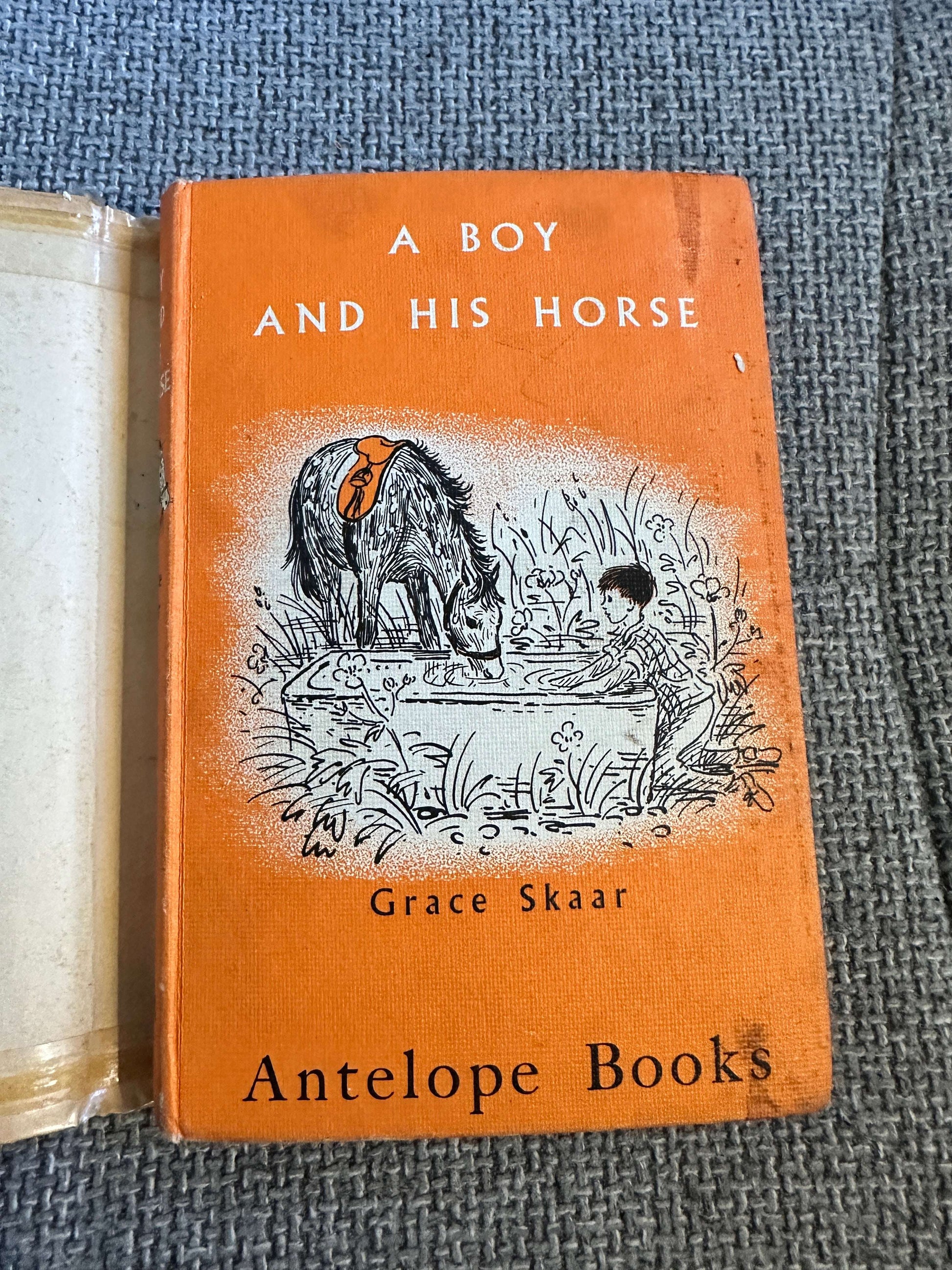 1968 A Boy & His Horse - Grace Skaar (Monica Brasier - Creagh Illust) Antelope Books Hamish Hamilton
