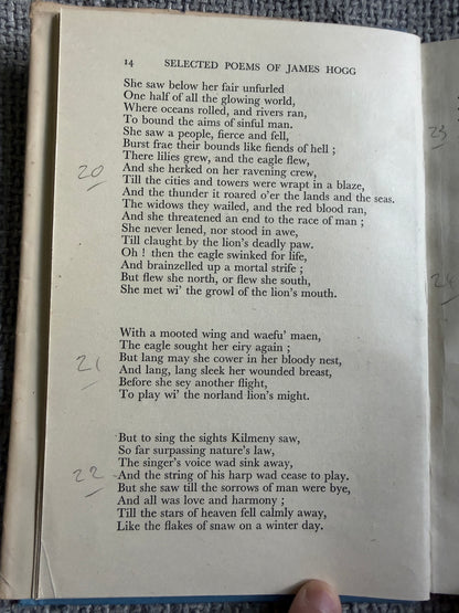 James Hogg Selected Poems 1946 - A Saltire Book from Oliver & Boyd
