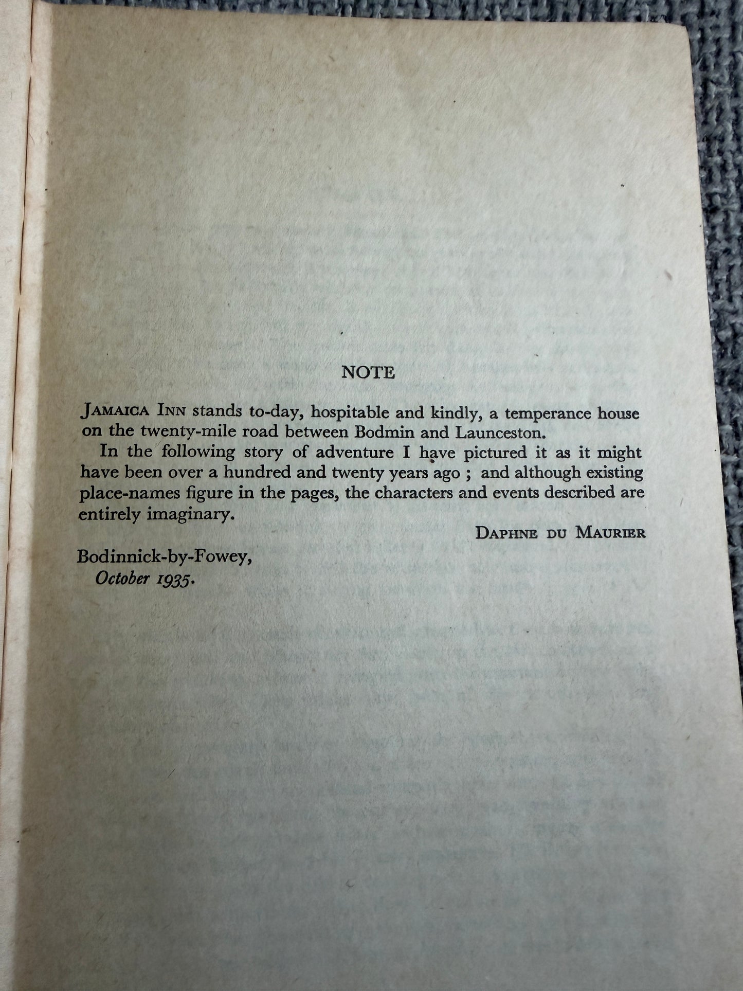 1947 Jamaica Inn Book by Daphne Du Maurier - Limited Edition Victor Gollancz