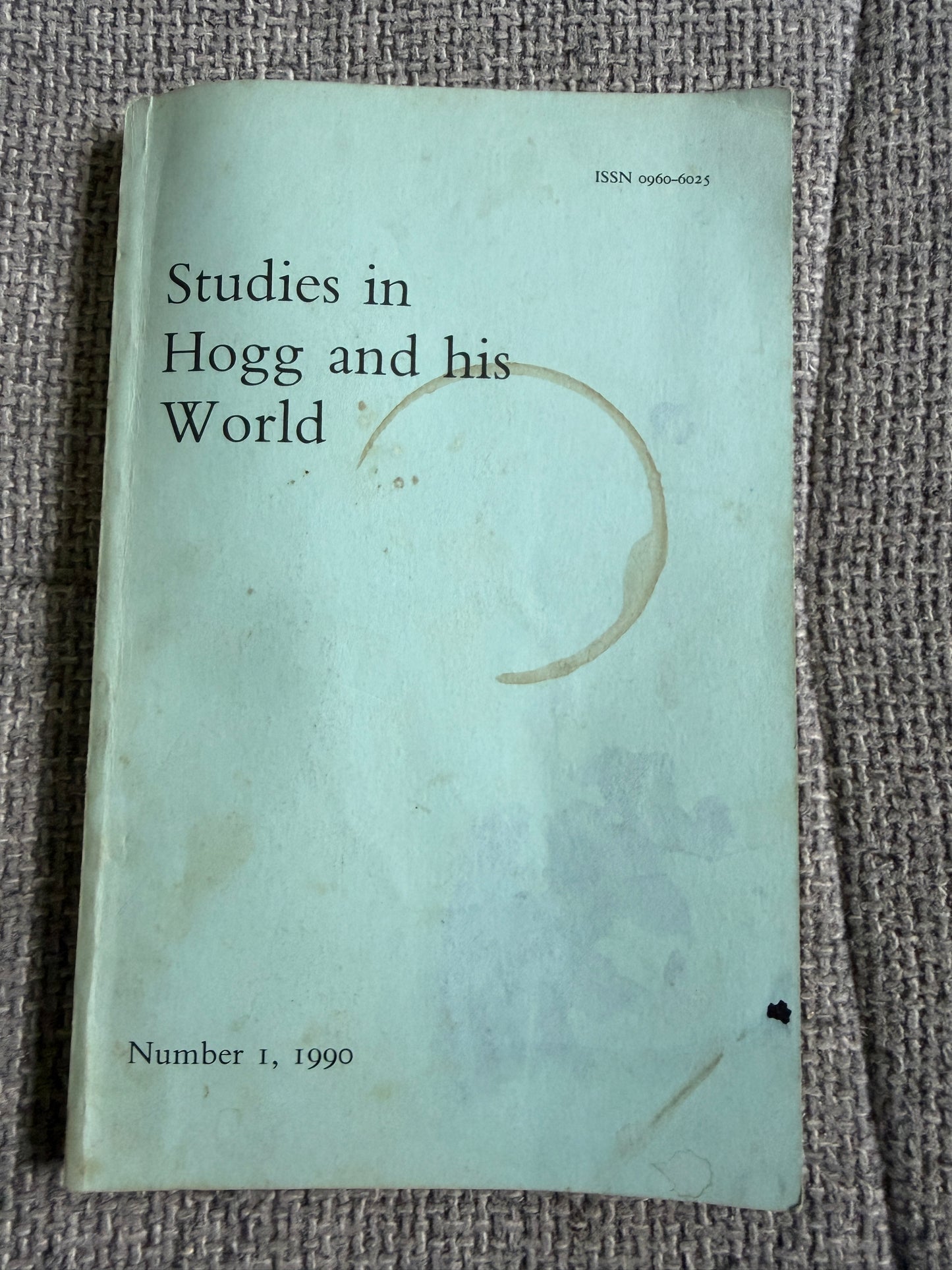 1990 Studies in Hogg & His World - Gillian H. Hughes | James Hogg Studies Issue 1