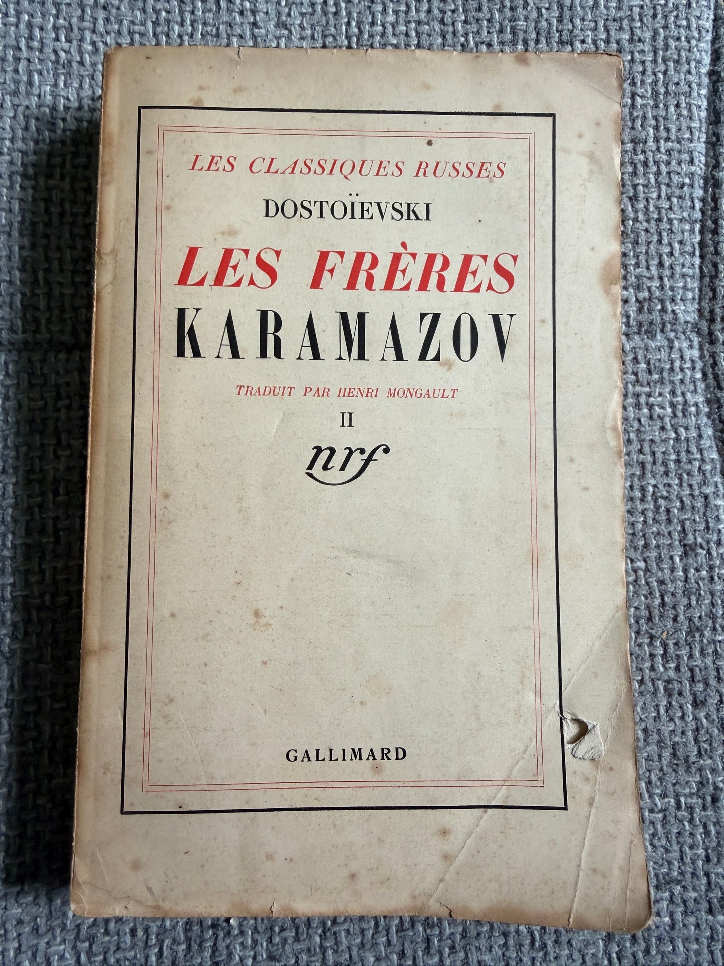 1973 Les Frères Karamazov Tome I & II Dostoïevski - Gallimard Edition