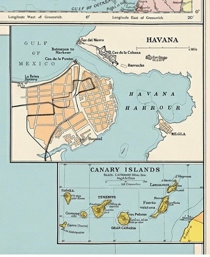 [1898] Philips' Special Map Illustrating the Spanish-American War — Complete Cloth Folding Map