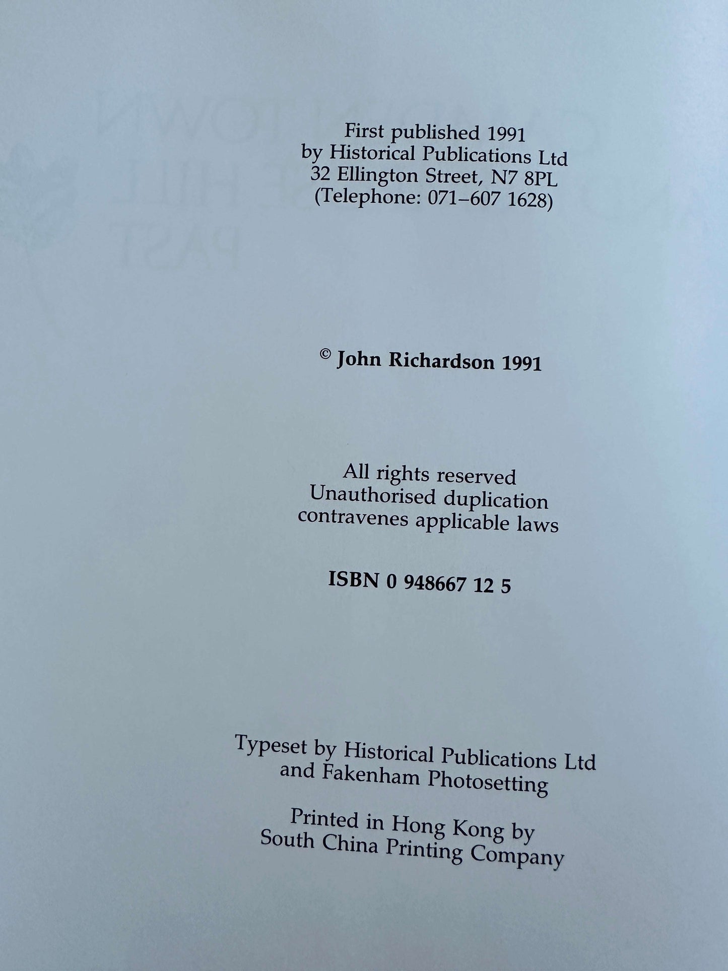 1991 Camden Town & Primrose Hill Past - John Richardson (Historical Publications)