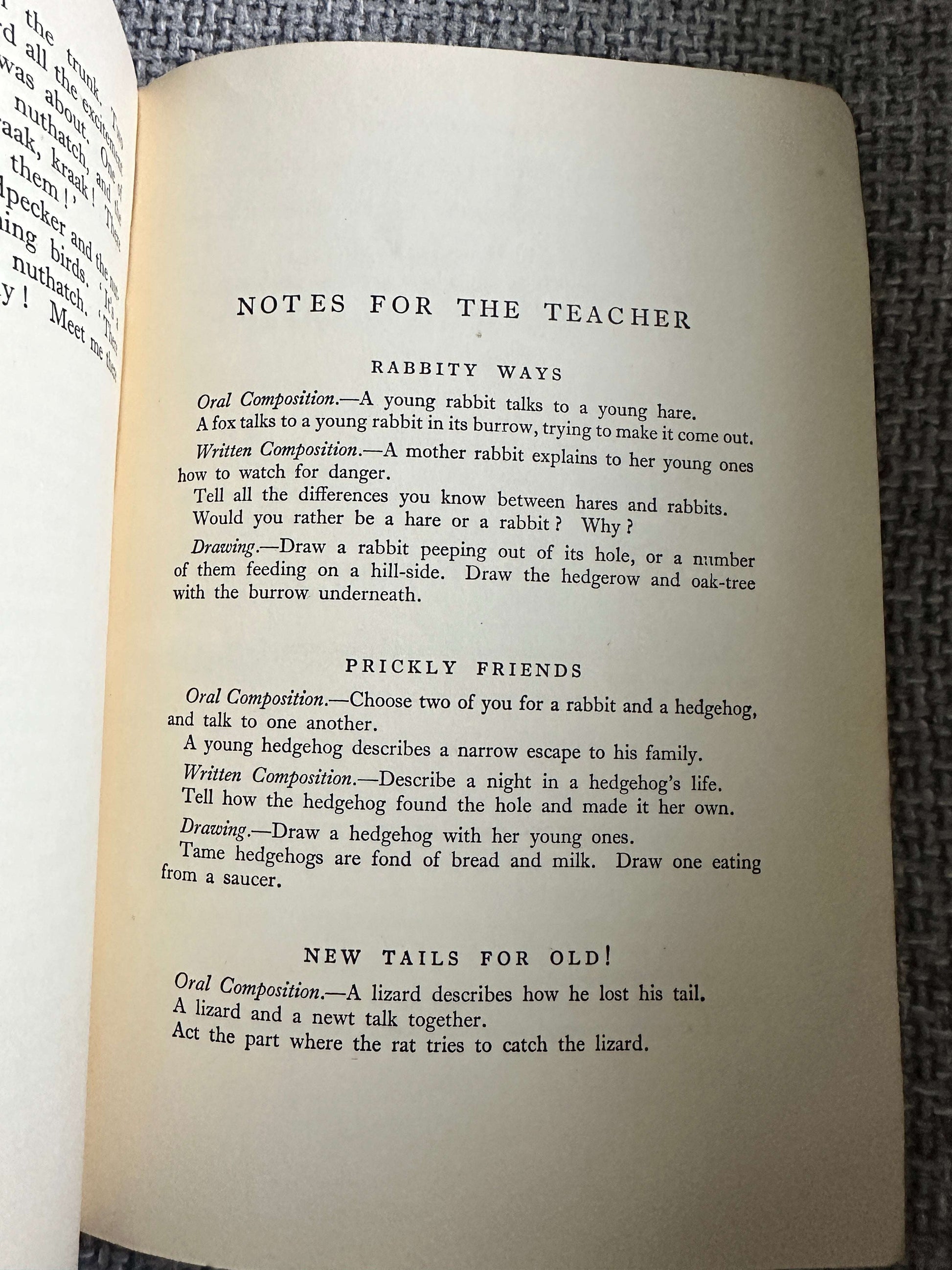 1943 Hedgerow Tales (Part 1) Teacher’s Edition - Enid Blyton (Vere Temple Illust) Methuen & Co Ltd.