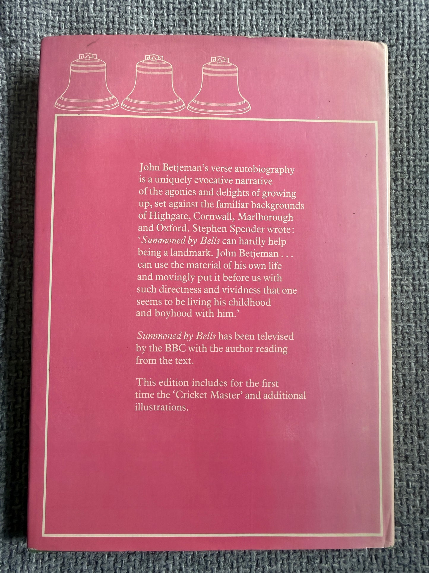 1978 Summoned By Bells John Betjeman - John Murray Publishing Edition