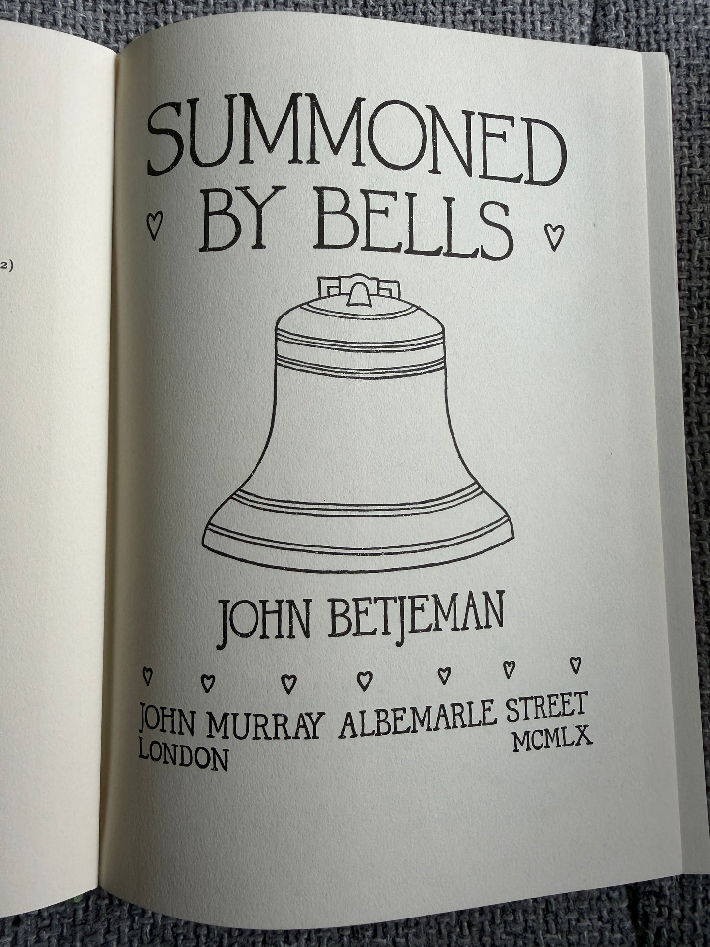 1978 Summoned By Bells John Betjeman - John Murray Publishing Edition