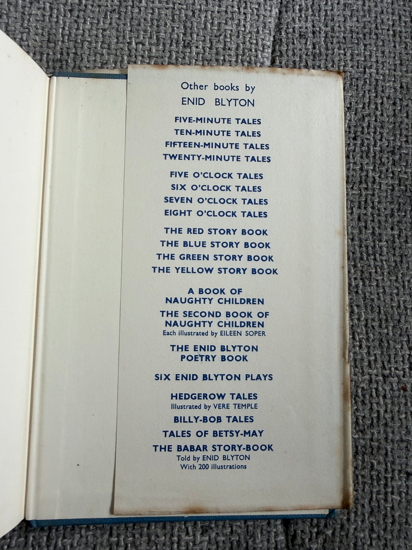 1960 Book Of Naughty Children Enid Blyton with Eileen Soper Illustrations - Methuen & Co Ltd