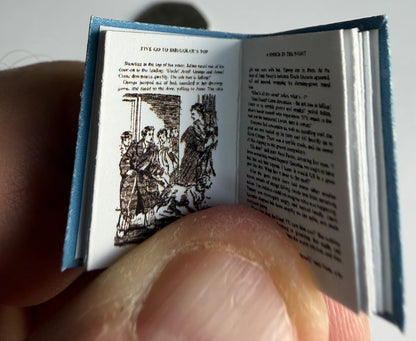 Five Go To Smuggler’s Top 1:12 scale 2x3mm Fully Opening Books detachable dust jacket