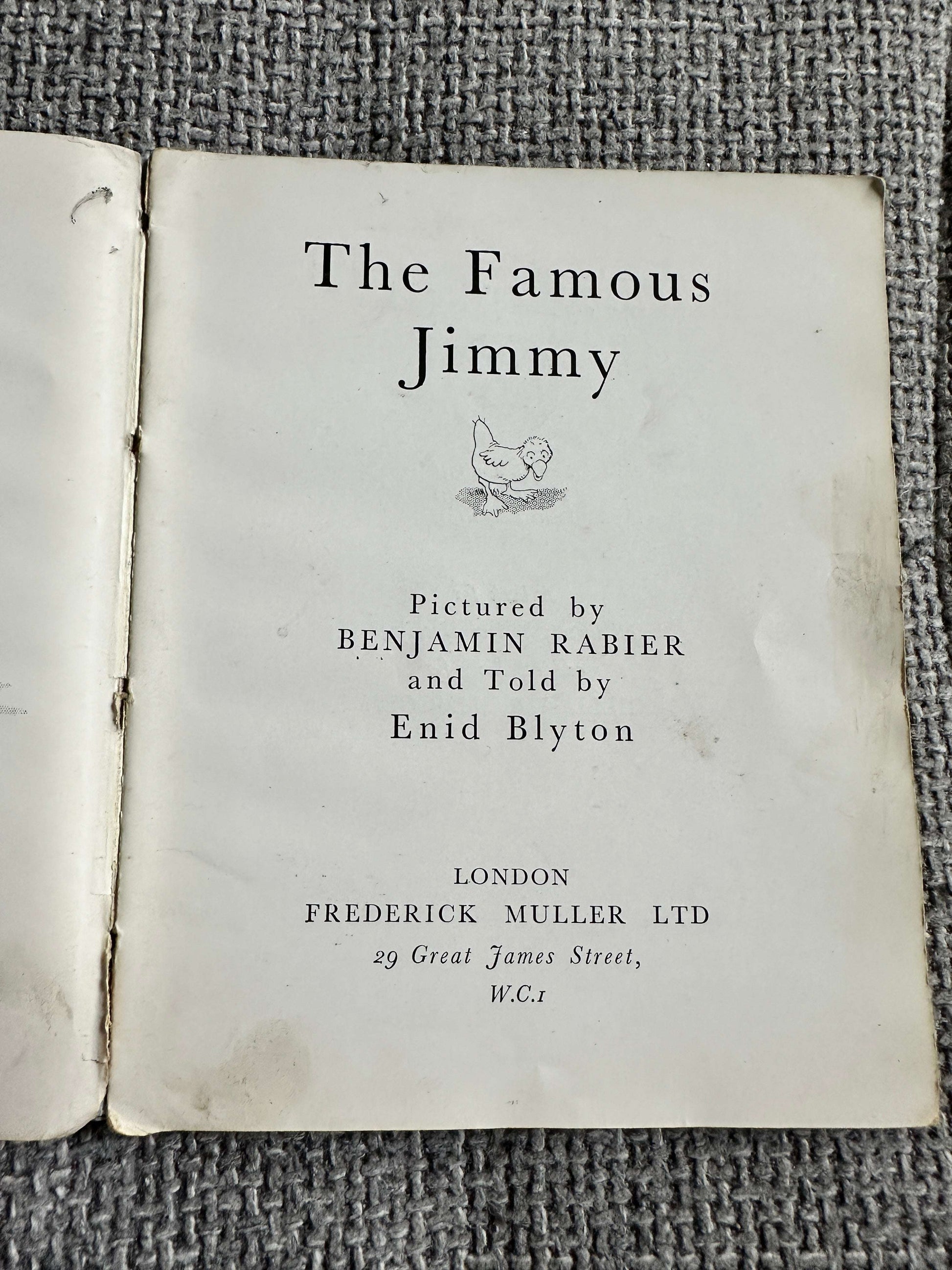 1943 The Famous Jimmy - Enid Blyton (Benjamin Rabier (Frederick Muller) - Honeyburn Books (UK)