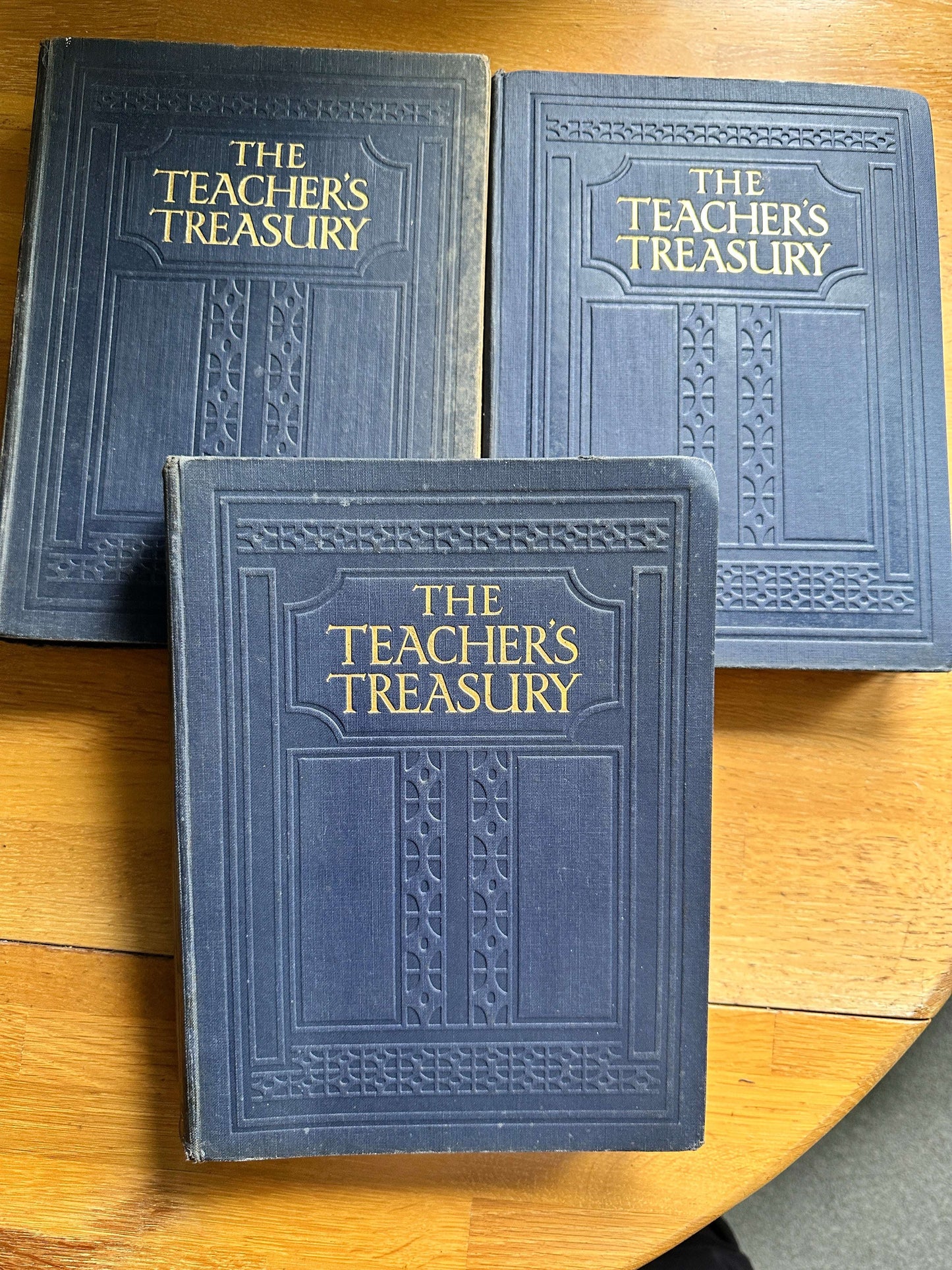 1926 The Teacher’s Treasury - Enid Blyton (Prof T. Percy Nunn intro) early edition, complete 3-volume set, original Newnes binding - Honeyburn Books (UK)