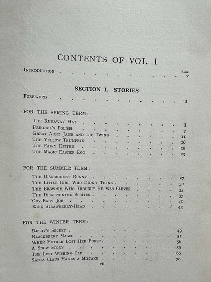 1926 The Teacher’s Treasury - Enid Blyton (Prof T. Percy Nunn intro) early edition, complete 3-volume set, original Newnes binding - Honeyburn Books (UK)