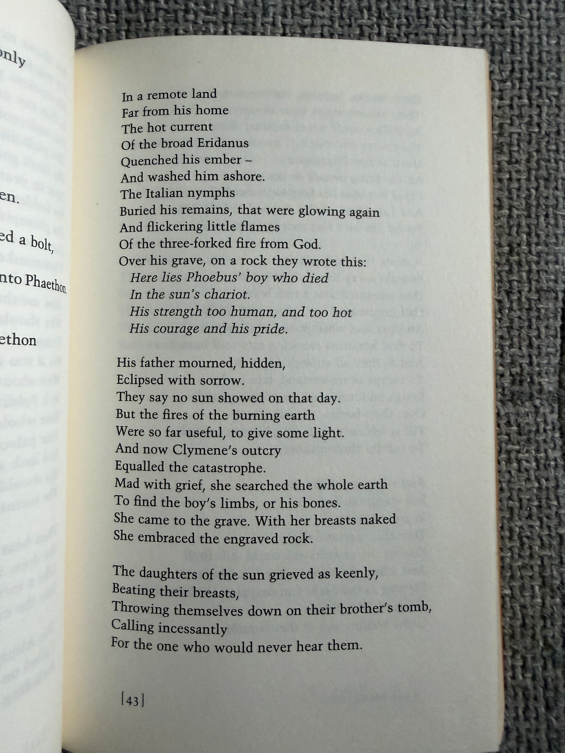 1997 Tales From Ovid Ted Hughes Faber & Faber - Honeyburn Books (UK)
