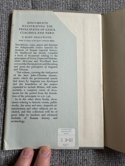 1967 Documents Gaius Claudius Nero - E. Mary Smallwood (Cambridge University Press) - Honeyburn Books (UK)