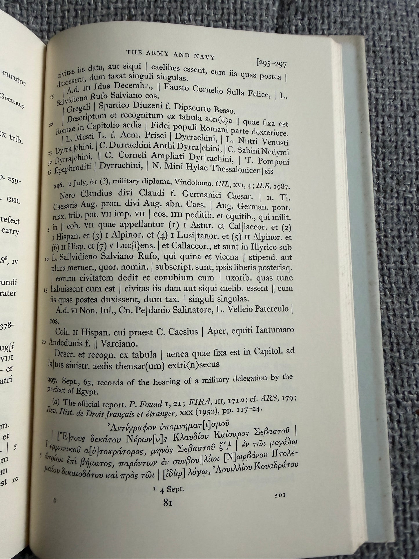1967 Documents Gaius Claudius Nero - E. Mary Smallwood (Cambridge University Press) - Honeyburn Books (UK)