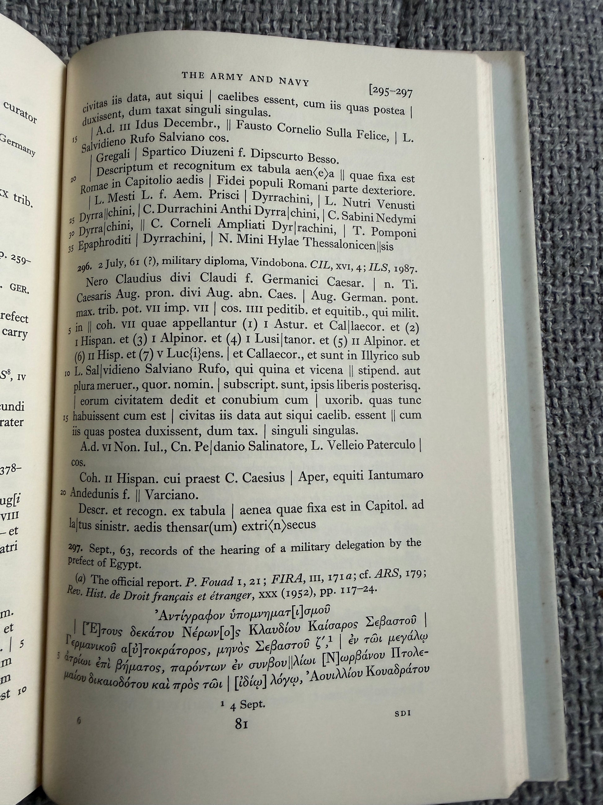 1967 Documents Gaius Claudius Nero - E. Mary Smallwood (Cambridge University Press) - Honeyburn Books (UK)