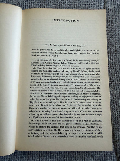 The Satyricon Penguin Classics - 1986 Edition Translated by J. P. Sullivan, Includes Seneca & The Apocolocyntosis - Honeyburn Books (UK)