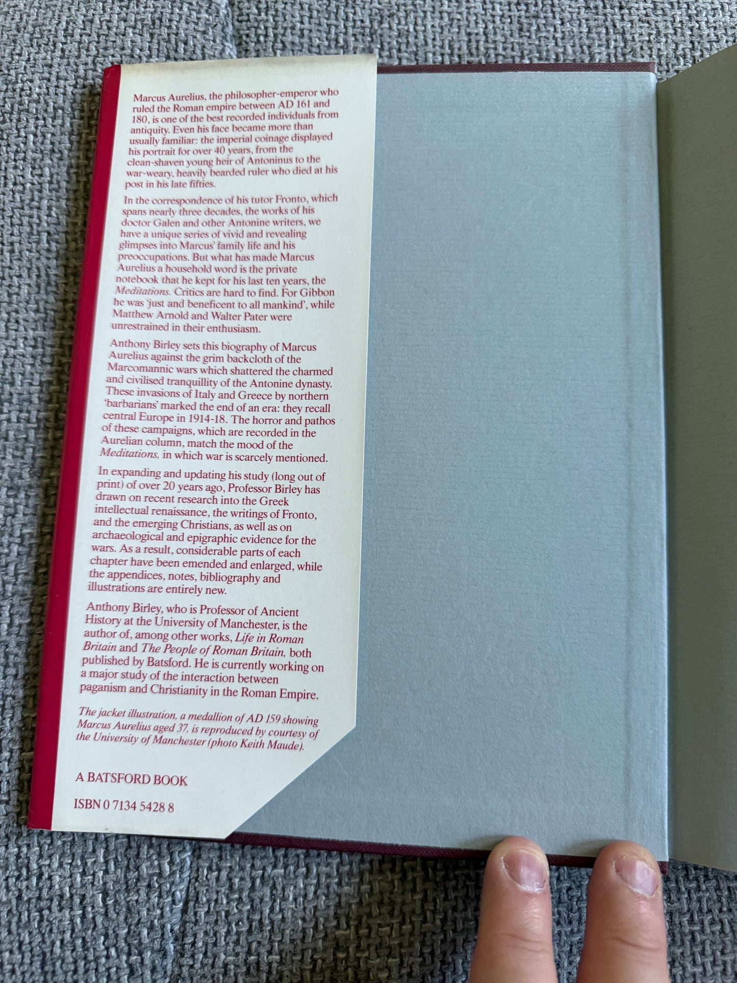 Marcus Aurelius Biography Anthony Birley - 1987 Edition by B. T. Batsford Ltd - Honeyburn Books (UK)