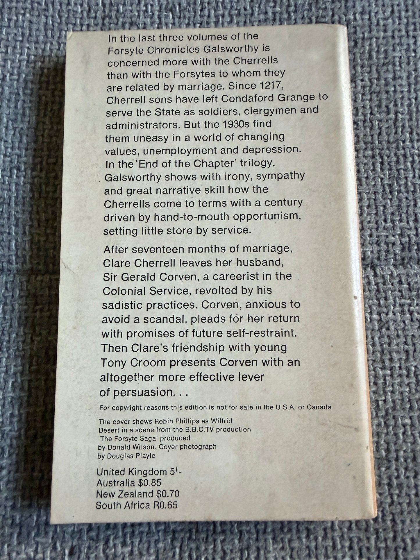 1968 Over The River John Galsworthy - Penguin Books Edition - Honeyburn Books (UK)