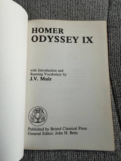 1991 Homer Odyssey IX J. V. Muir Bristol Classical Press Edition - Essential Classical Literature - Honeyburn Books (UK)