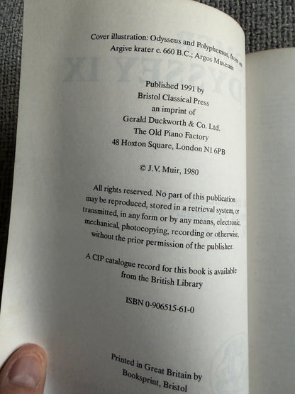 1991 Homer Odyssey IX J. V. Muir Bristol Classical Press Edition - Essential Classical Literature - Honeyburn Books (UK)