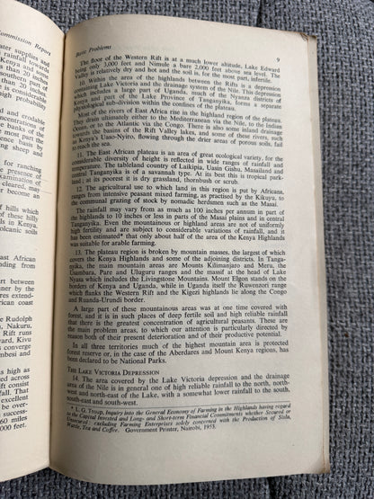 1958 East Africa Royal Commission Report with 4 Maps - Her Majesty’s Stationery Office - Honeyburn Books (UK)
