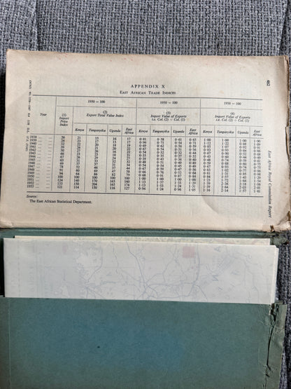 1958 East Africa Royal Commission Report with 4 Maps - Her Majesty’s Stationery Office - Honeyburn Books (UK)