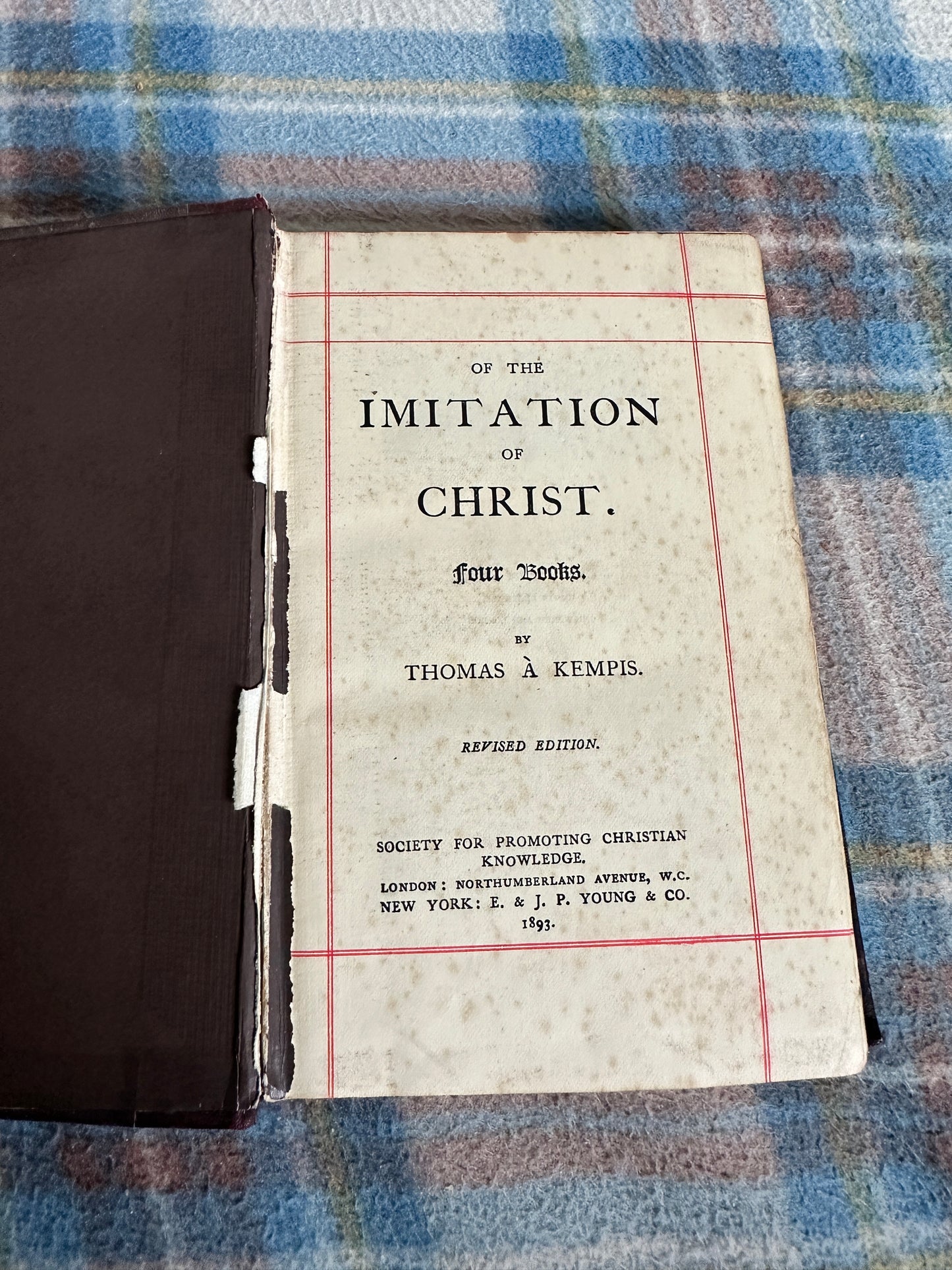 1893 Of The Imitation Of Christ (Four Books) Thomas À Kempis(Society For Promoting Christian Knowledge)