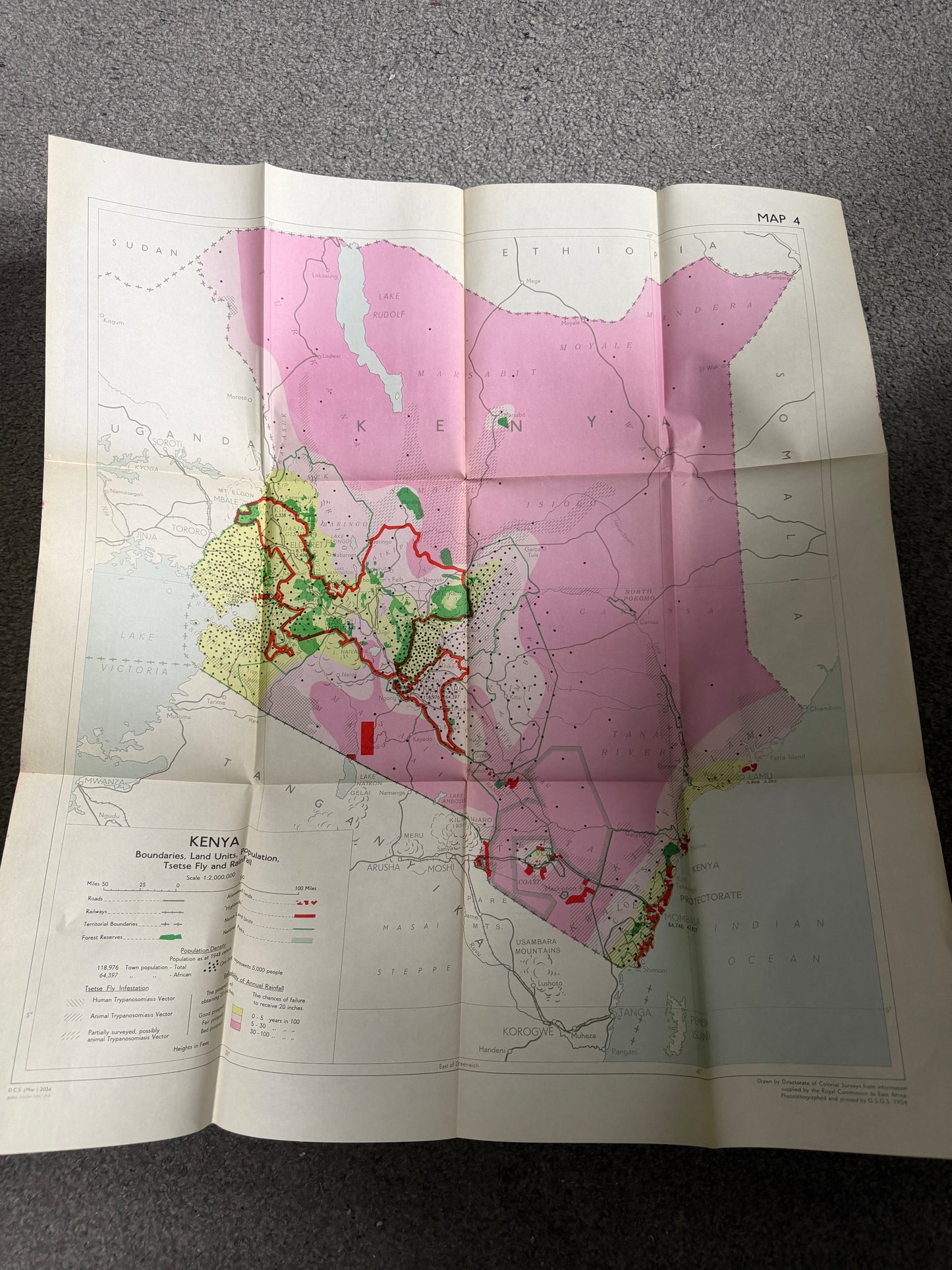 1958 East Africa Royal Commission Report with 4 Maps - Her Majesty’s Stationery Office - Honeyburn Books (UK)
