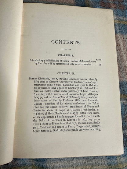 1887 Life Of Adam Smith - R. B. Haldane (Walter Scott)