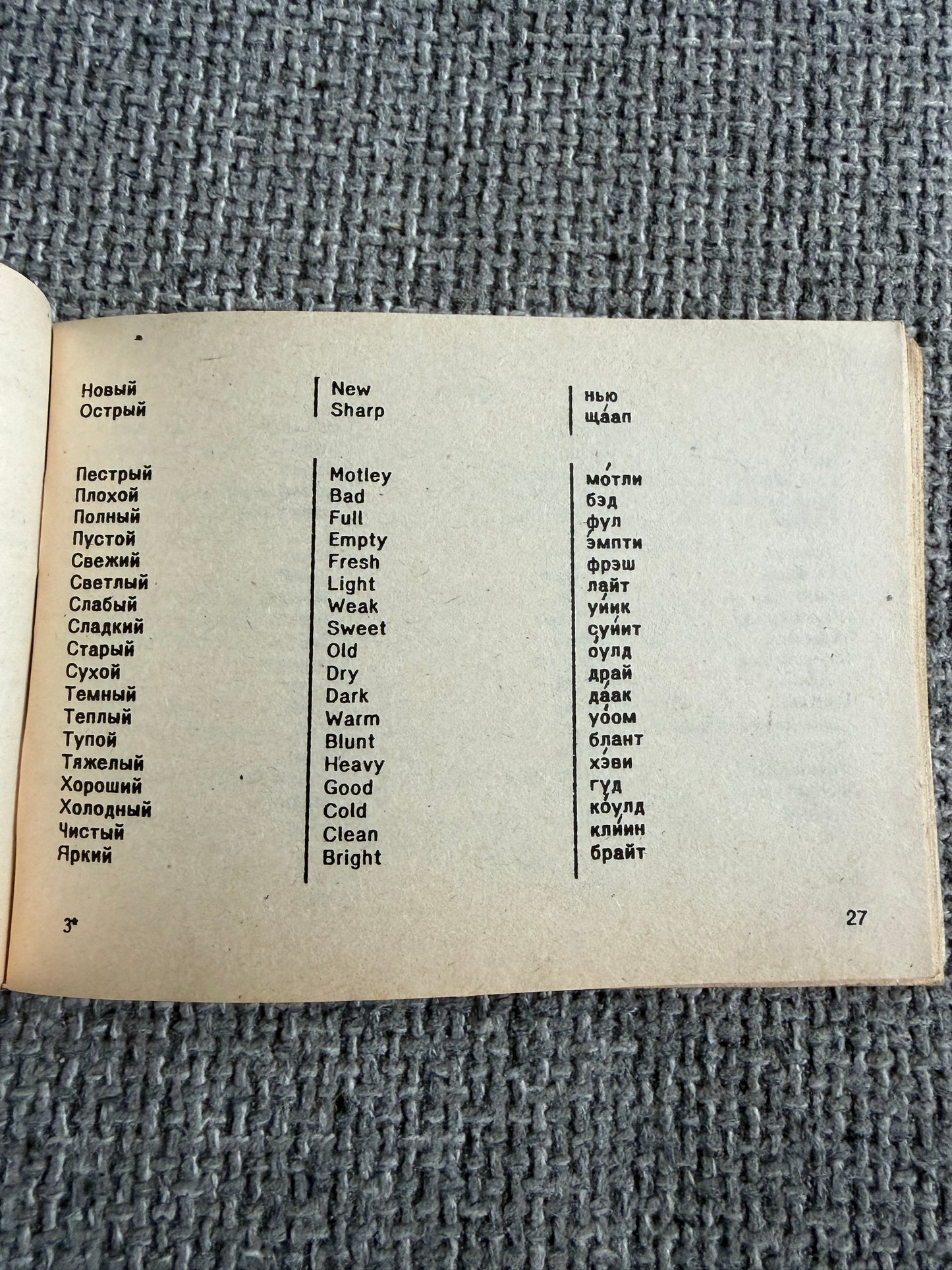 1992 Russian English Phrasebook for Travelers and Language Learners - Honeyburn Books (UK)