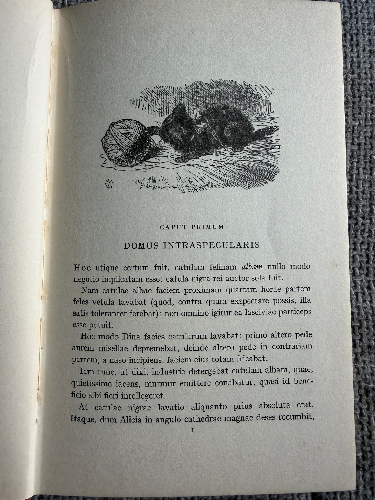 1966 Aliciae Per Speculum Transitus - Ludovici Carroll (Sir John Tennial illustration) translated by Clive Harcourt Carruthers (MacMillan) - Honeyburn Books (UK)