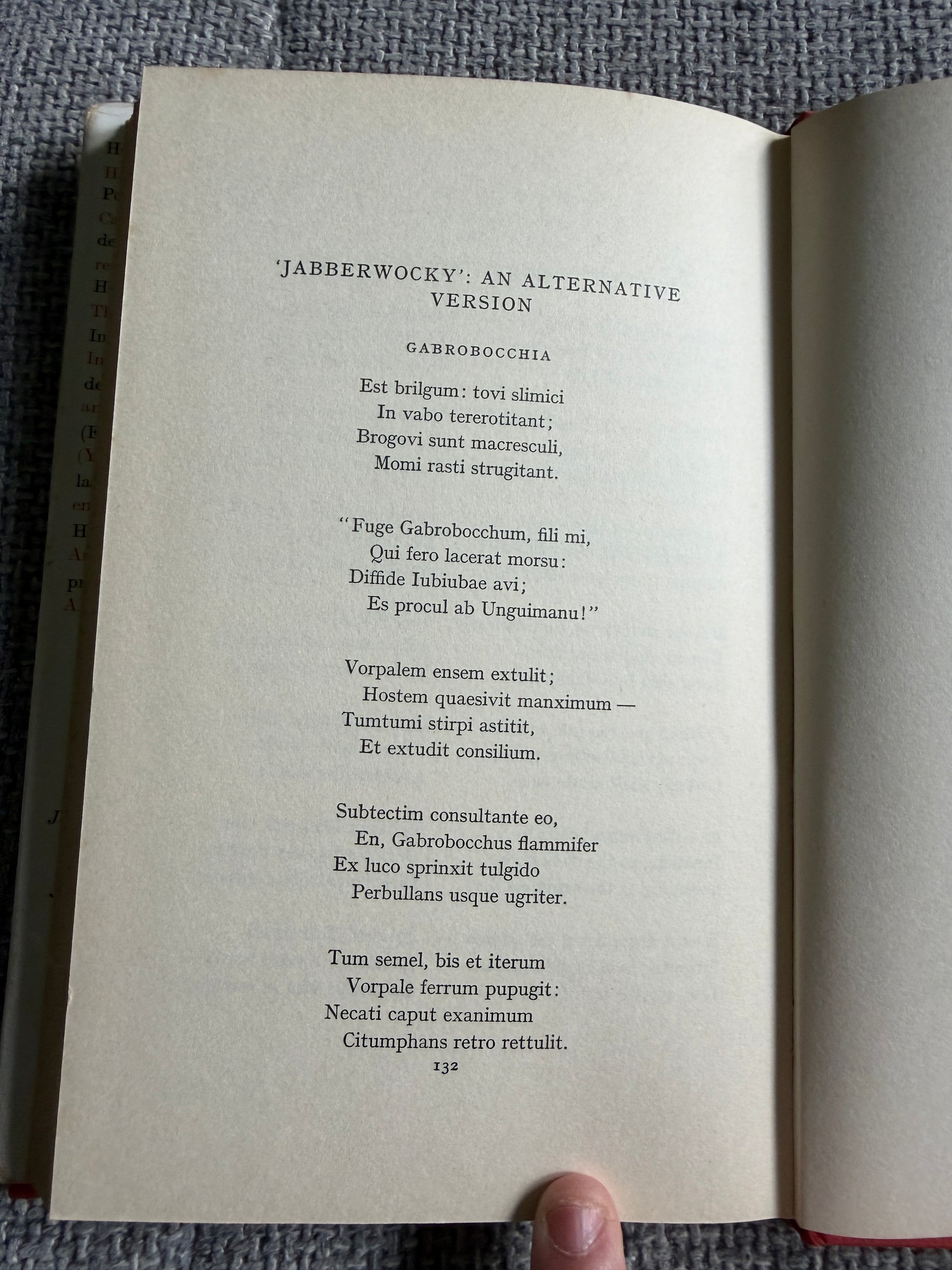 1966 Aliciae Per Speculum Transitus - Ludovici Carroll (Sir John Tennial illustration) translated by Clive Harcourt Carruthers (MacMillan) - Honeyburn Books (UK)