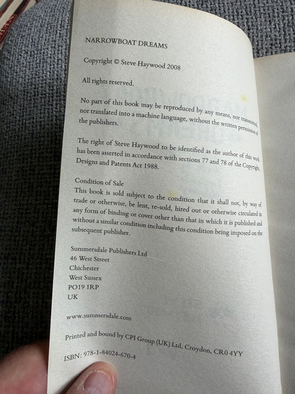 2008 Narrowboat Dreams - Steve Haywood (Summersdale) - Honeyburn Books (UK)