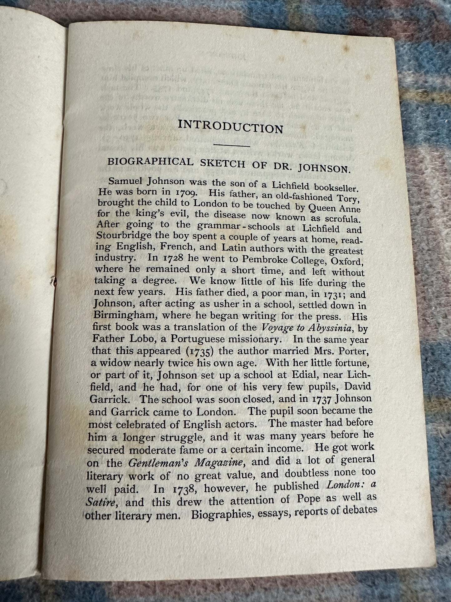 1950’s London / Vanity Of Human Wishes - Samuel Johnson(Blackie)